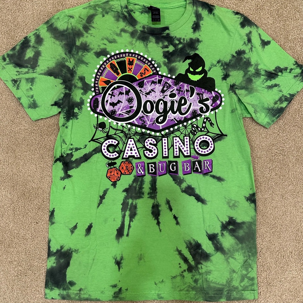 Nightmare Before Christmas Green Tie-Dye Graphic Tee